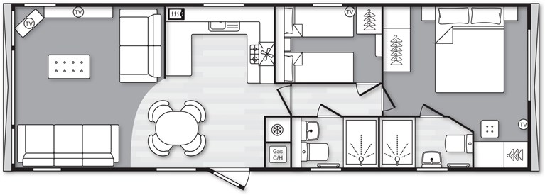 2027 Swift Margeaux 38ft x 12ft 2 bedroom Extra Shower Static Caravan Holiday Home (factory null)