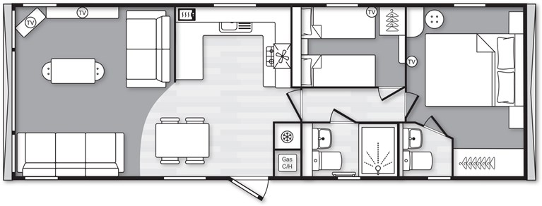 2027 Swift Bordeaux 35ft x 12ft 2 bedroom Static Caravan Holiday Home
