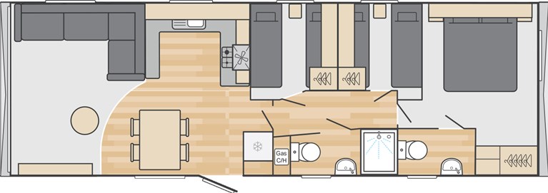 2027 Swift Burgundy 36ft x 12ft 3 bedroom Static Caravan Holiday Home