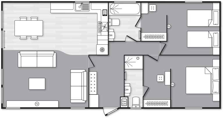 2027 Swift Montreal 40ft x 20ft 2 bedroom Static Lodge Holiday Home