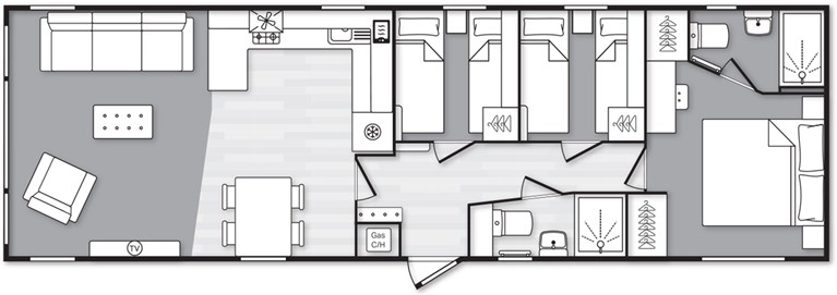 2027 Swift Clermont Lodge 42ft x 13ft 3 bedroom Static Lodge Holiday Home