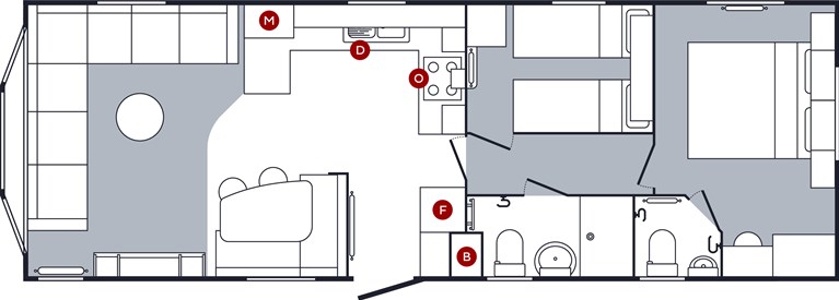 2027 Carnaby Ashdale 35ft x 12ft 2 bedroom Static Caravan Holiday Home
