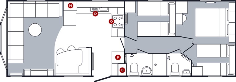 2027 Carnaby Ashdale 36ft x 12ft 3 bedroom Static Caravan Holiday Home
