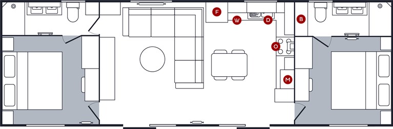 2027 Carnaby Langham 41ft x 13ft 2 bedroom Static Caravan Holiday Home