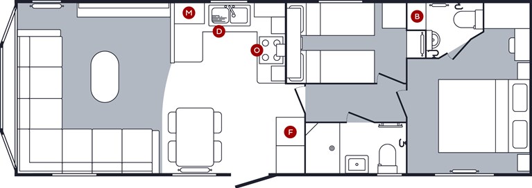 2027 Carnaby Oakdale 35ft x 12ft 2 bedroom Static Caravan Holiday Home