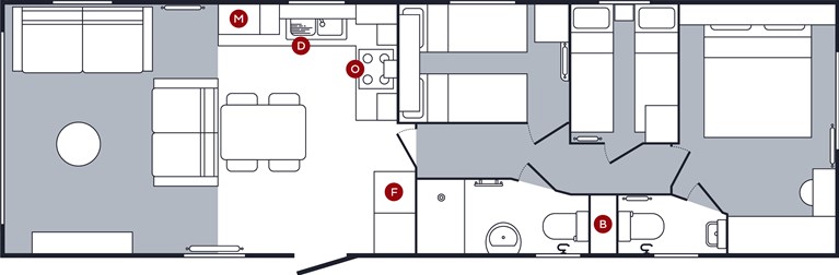 2027 Carnaby Ashdale Outlook 39ft x 12ft 3 bedroom Static Caravan Holiday Home