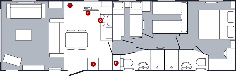 2027 Carnaby Silverdale 40ft x 12ft 3 bedroom Static Caravan Holiday Home