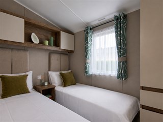 2027 Willerby Leven Static Caravan Holiday Home twin bedroom