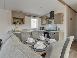 2027 Willerby Malton Static Caravan Holiday Home kitchen dining area