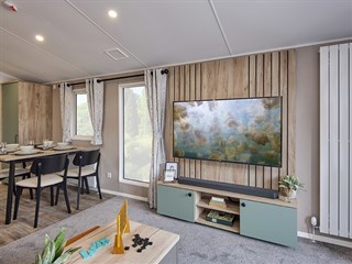 2027 Willerby Buxton Static Caravan Holiday Home lounge TV
