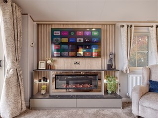 2027 Willerby Vogue Static Caravan Holiday Home lounge tv