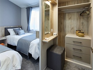 2027 Willerby Mapleton Static Caravan Lodge Home twin bedroom