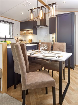 2027 Carnaby Chantry Lodge Static Lodge Holiday Home dining area