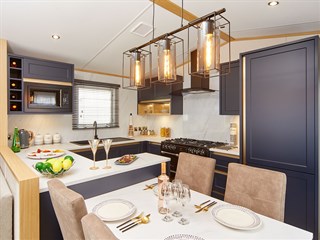 2027 Carnaby Chantry Lodge Static Lodge Holiday Home dining area