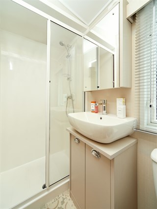 2027 Carnaby Lakehouse Lodge Static Lodge Holiday Home shower room