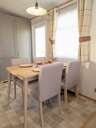 2027 Carnaby Oakdale Outlook Static Caravan Holiday Home dining area