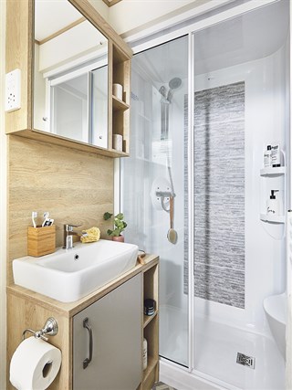 2021 ABI Windermere Static Caravan Holiday Home shower room