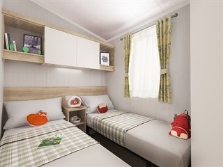 2021 Swift Biarritz Lodge Static Caravan Holiday Home twin bedroom