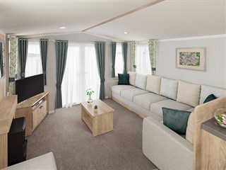 2021 Swift Burgundy Static Caravan Holiday Home lounge