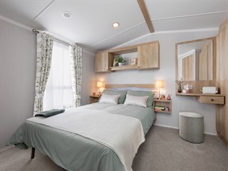 2021 Swift Burgundy Static Caravan Holiday Home master bedroom