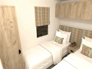 2021 Atlas Abode Static Caravan Holiday Home twin bedroom