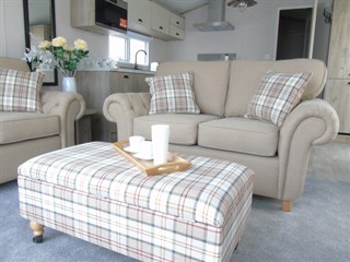 2022 Atlas Abode Static Caravan Holiday Home lounge sofa