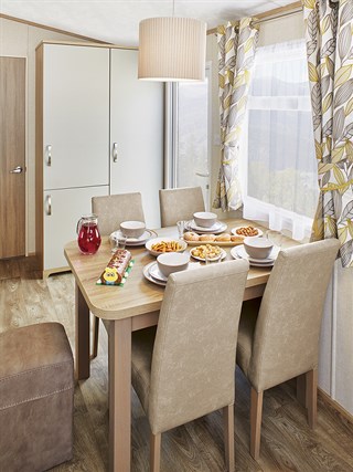 2022 Carnaby Oakdale Static Caravan Holiday Home dining area