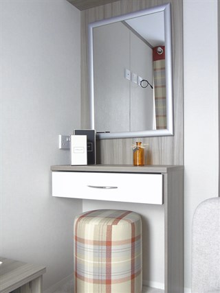 2023 Atlas Abode Static Caravan Holiday Home vanity table