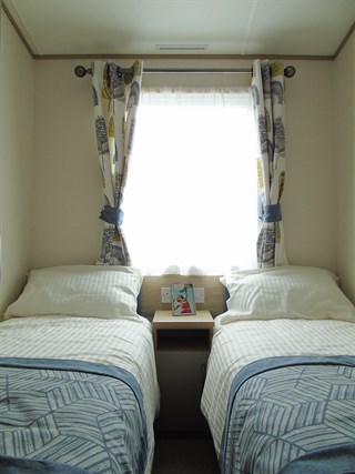 2023 ABI Saffron Static Caravan Holiday Home twin bedroom