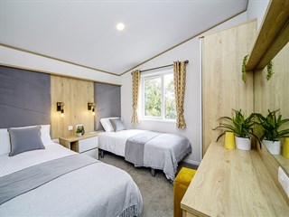 2022 Atlas Oakwood Static Lodge Holiday Home twin bedroom