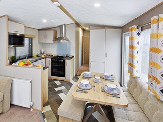 2022 Carnaby Ashdale Static Caravan Holiday Home kitchen dining area