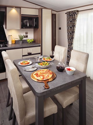 2022 Carnaby Langham Static Caravan Holiday Home dining area
