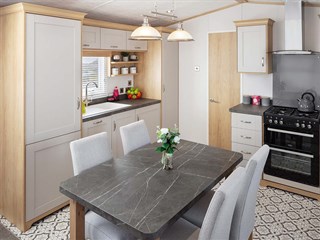 2022 Carnaby Highgrove Static Caravan Holiday Home dining area