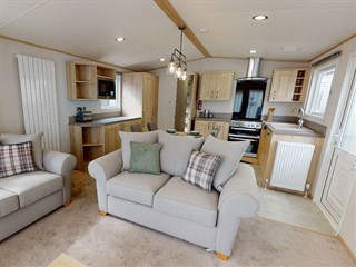 2023 ABI Windermere Static Caravan Holiday Home lounge overview front to back