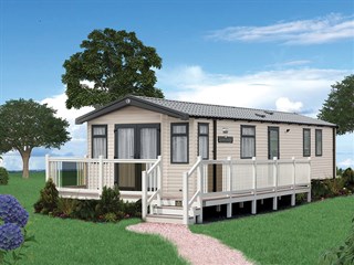 2023 Swift Burgundy Static Caravan Holiday Home exterior