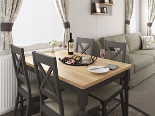 2023 Swift Bordeaux Static Caravan Holiday Home dining area