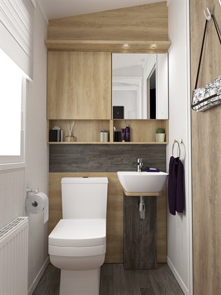 2023 Swift Bordeaux Static Caravan Holiday Home shower room