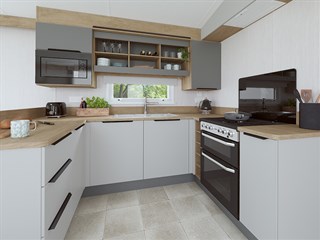 2023 Scandi Swift Ardennes Static Caravan Holiday Home kitchen