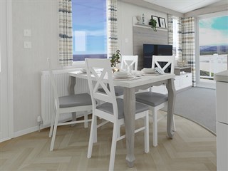 2023 Coastal Swift Ardennes Static Caravan Holiday Home dining area