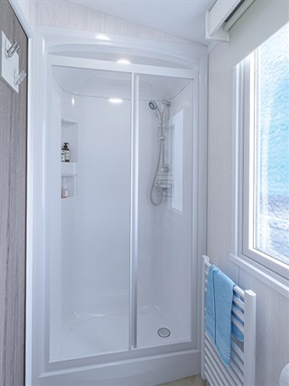 2023 Coastal Swift Ardennes Static Caravan Holiday Home shower room