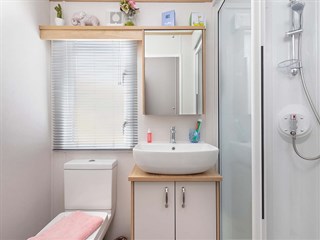 2023 Carnaby Highgrove Static Caravan Holiday Home shower room