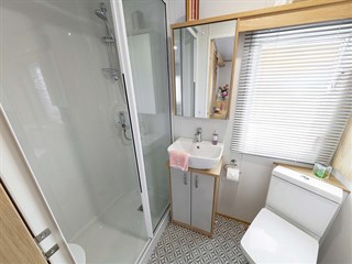 2023 Carnaby Highgrove Static Caravan Holiday Home shower room