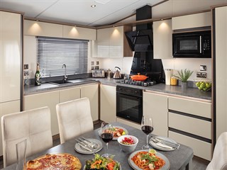 2023 Carnaby Langham Static Caravan Holiday Home kitchen