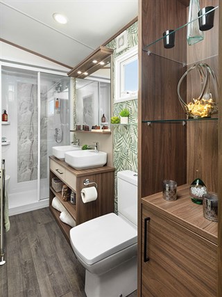 2023 Carnaby Langham Static Caravan Holiday Home shower room
