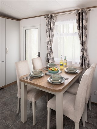 2023 Carnaby Oakdale Static Caravan Holiday Home dining area