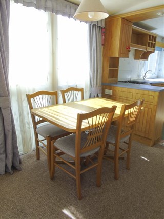 2002 Atlas Sorento Static Caravan Holiday Home dining area