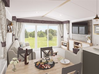2024 Swift Bordeaux Static Caravan Holiday Home lounge