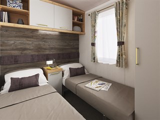 2024 Swift Bordeaux Static Caravan Holiday Home twin bedroom