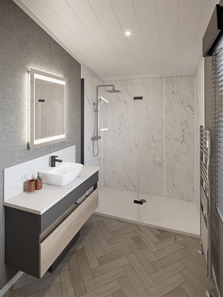 2024 Swift Toronto Lodge Static Lodge Holiday Home (URBAN) shower room