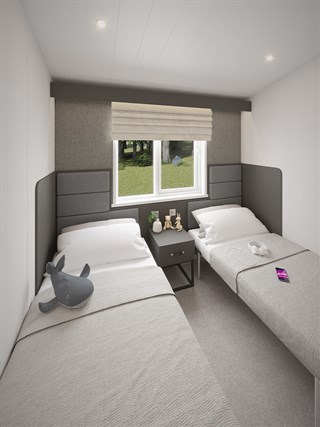 2024 Swift Toronto Lodge Static Lodge Holiday Home (URBAN) twin bedroom